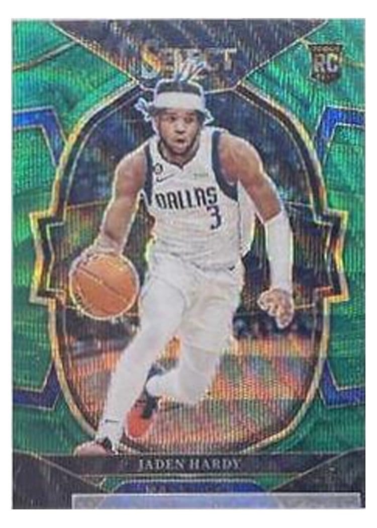 2022-23 Panini Select Base Set Jaden Hardy Green Wave Prizm #281 card