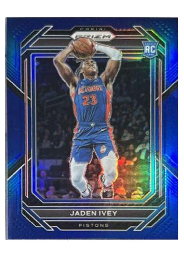 2022-23 Panini Prizm Base Set Jaden Ivey Blue Prizm #256 card