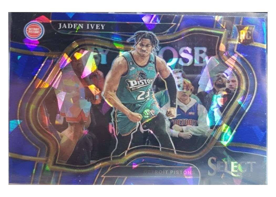 2022-23 Panini Select Base Set Jaden Ivey Green Ice Prizm #298 card