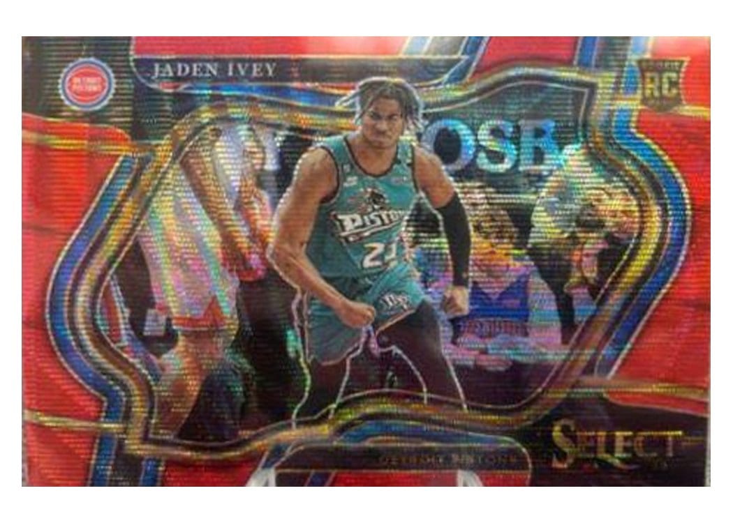 2022-23 Panini Select Base Set Jaden Ivey Red Wave Prizm #298 card