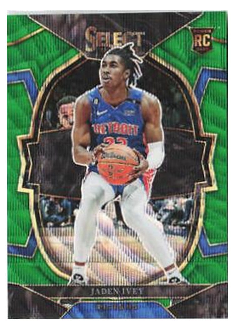 2022-23 Panini Select Base Set Jaden Ivey Green Wave Prizm #87 card