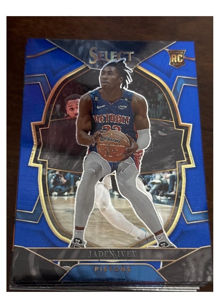 2022-23 Panini Select Base Set Jaden Ivey Blue Retail #87 card