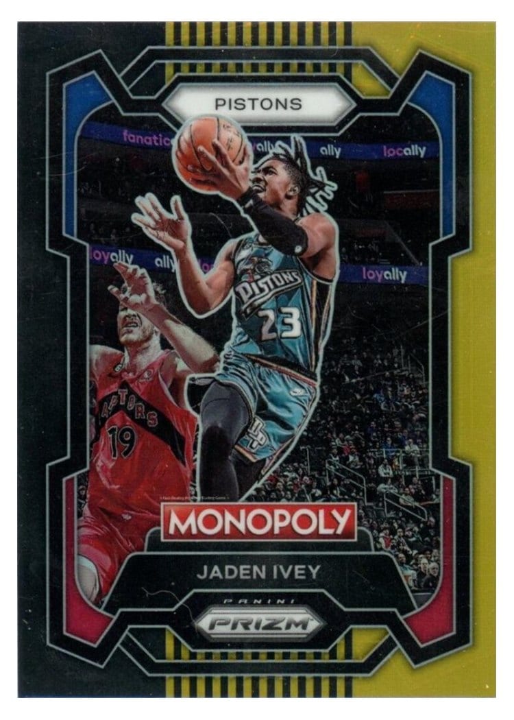 2023-24 Panini Prizm Monopoly Base Set Jaden Ivey Black Gold #26 card