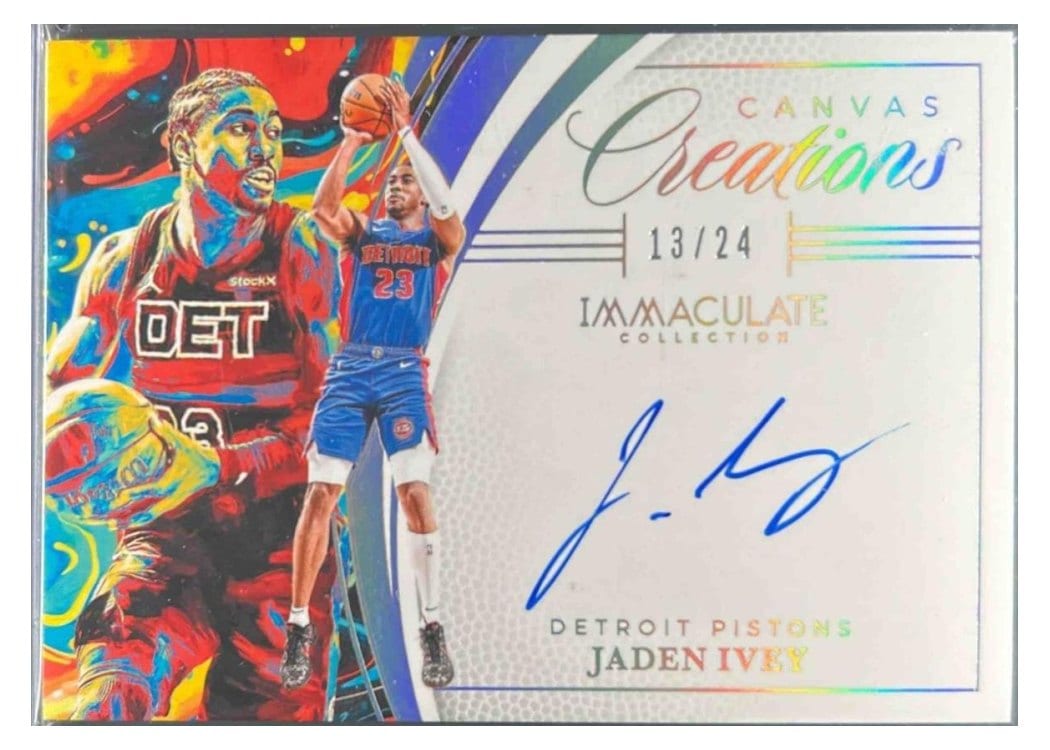 2024-25 Panini Immaculate Collection Canvas Creations Signatures International Set Jaden Ivey #24 card