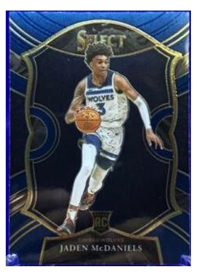 2020-21 Panini Select Base Set Jaden McDaniels #88 card