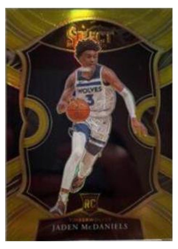 2020-21 Panini Select Base Set Jaden McDaniels #88 card