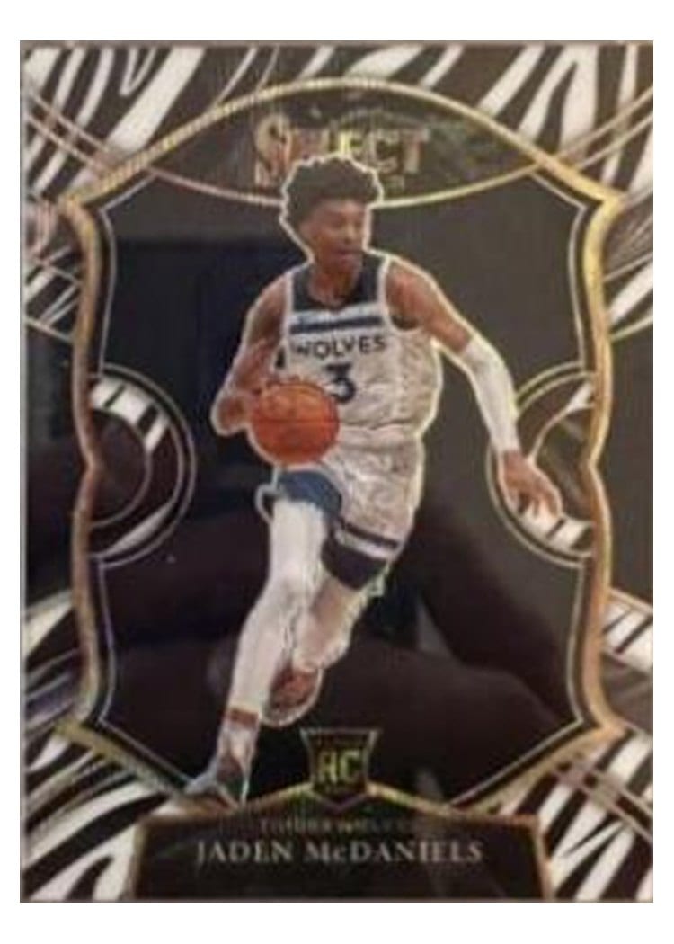 2020-21 Panini Select Base Set Jaden McDaniels #88 card