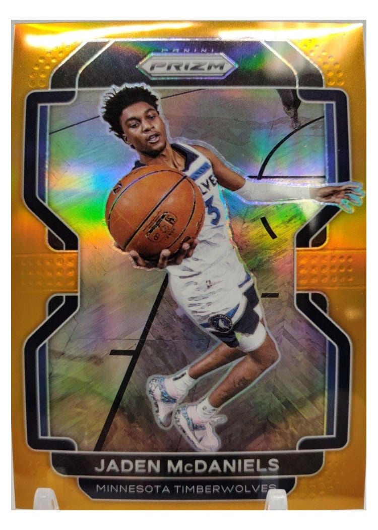 2021-22 Panini Prizm Base Set Jaden McDaniels Orange Prizm #12 card