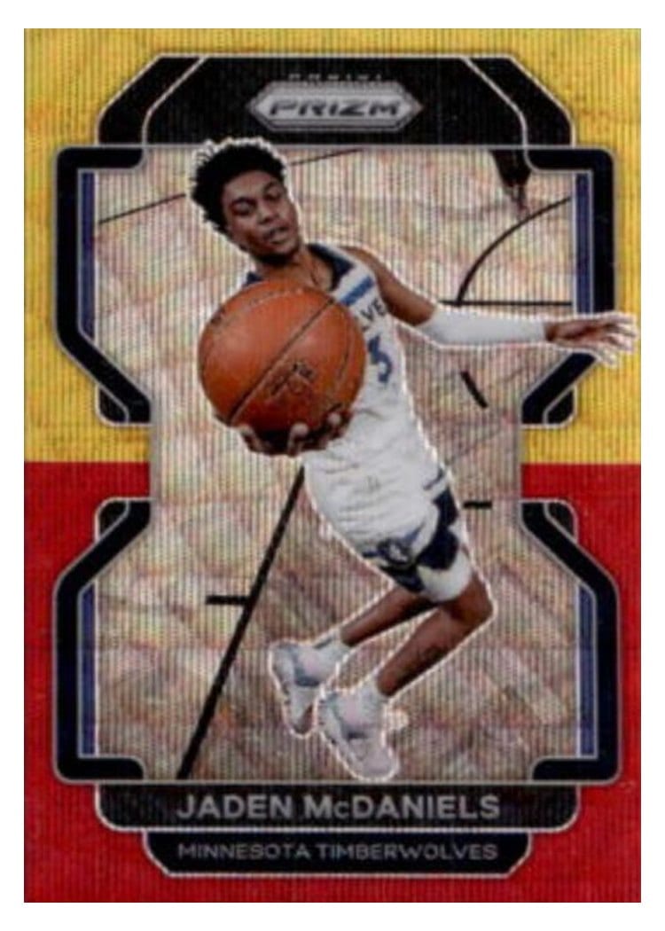 2021-22 Panini Prizm Base Set Jaden McDaniels #12 card