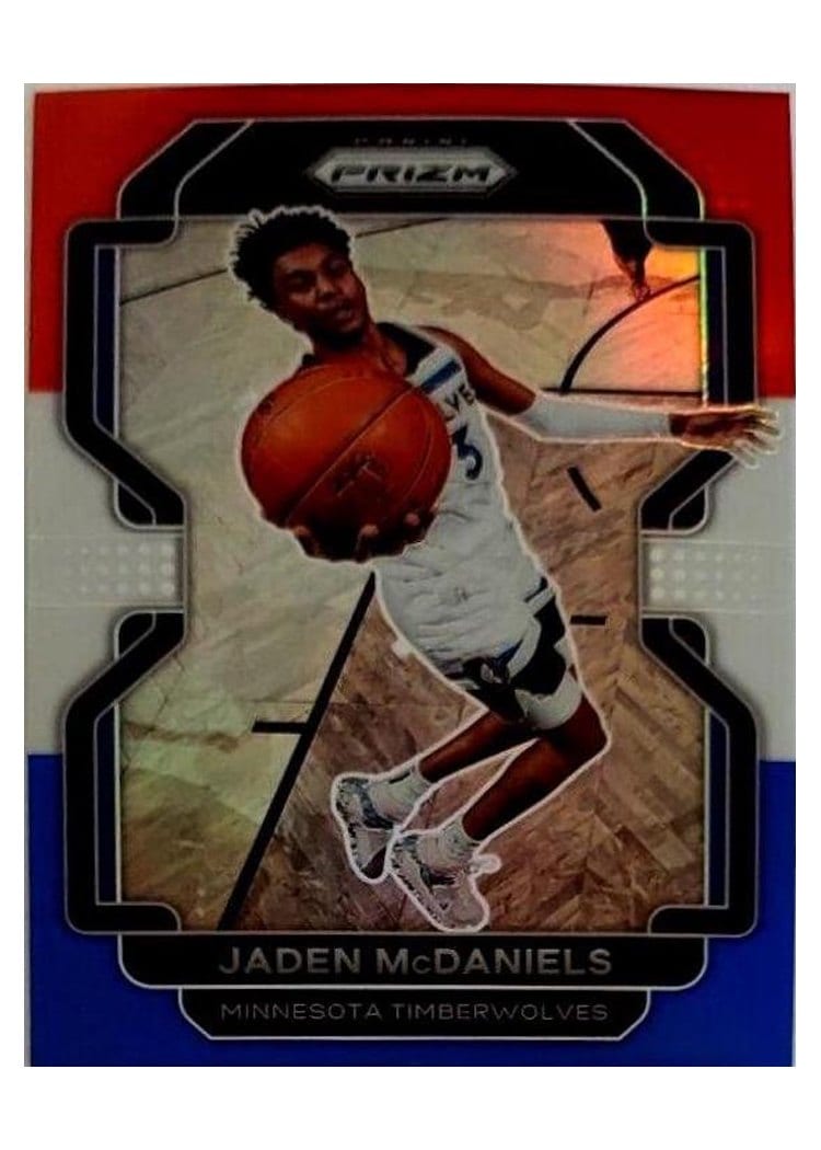 2021-22 Panini Prizm Base Set Jaden McDaniels #12 card