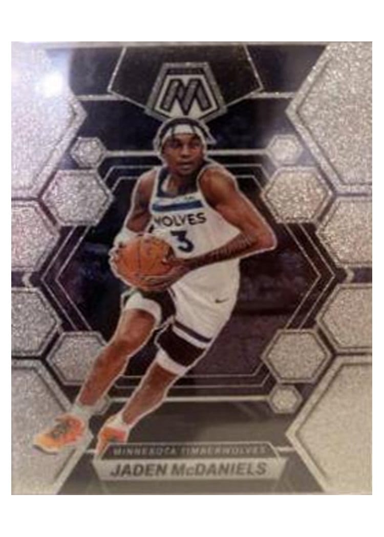2022-23 Panini Mosaic Base Set Jaden McDaniels Silver #58 card