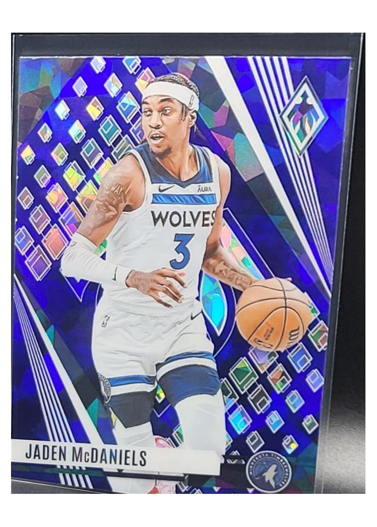 2023-24 Panini Phoenix Base Set Jaden McDaniels Blue Ice #19 card