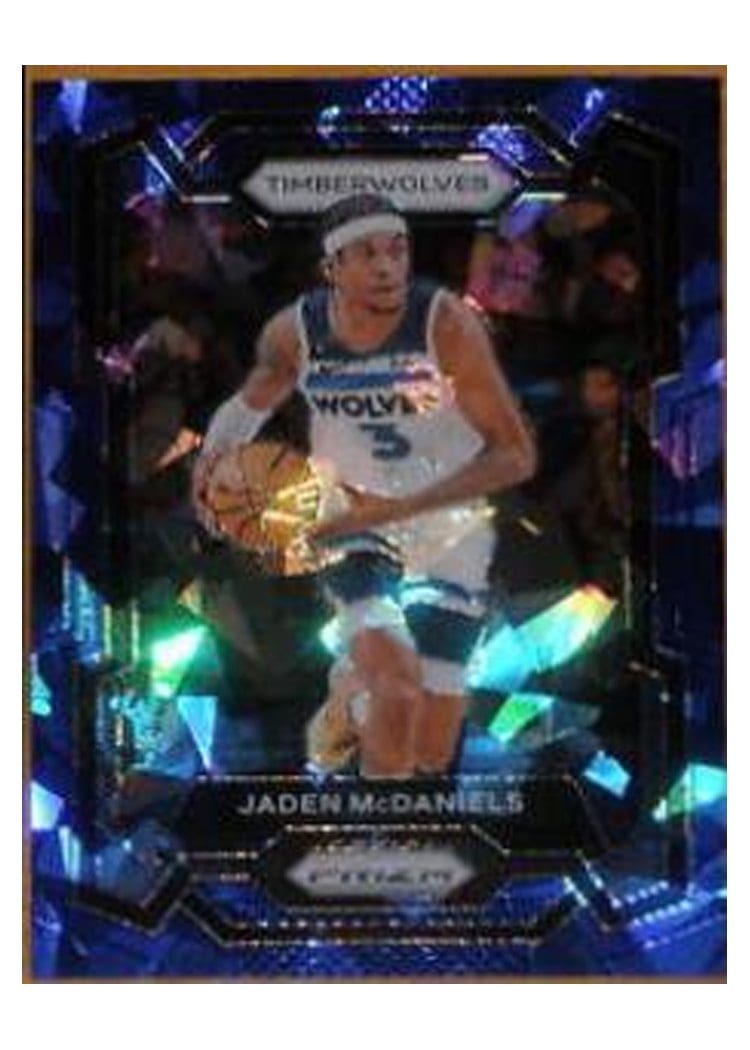 2023-24 Panini Prizm Base Set Jaden McDaniels Blue Ice #238 card