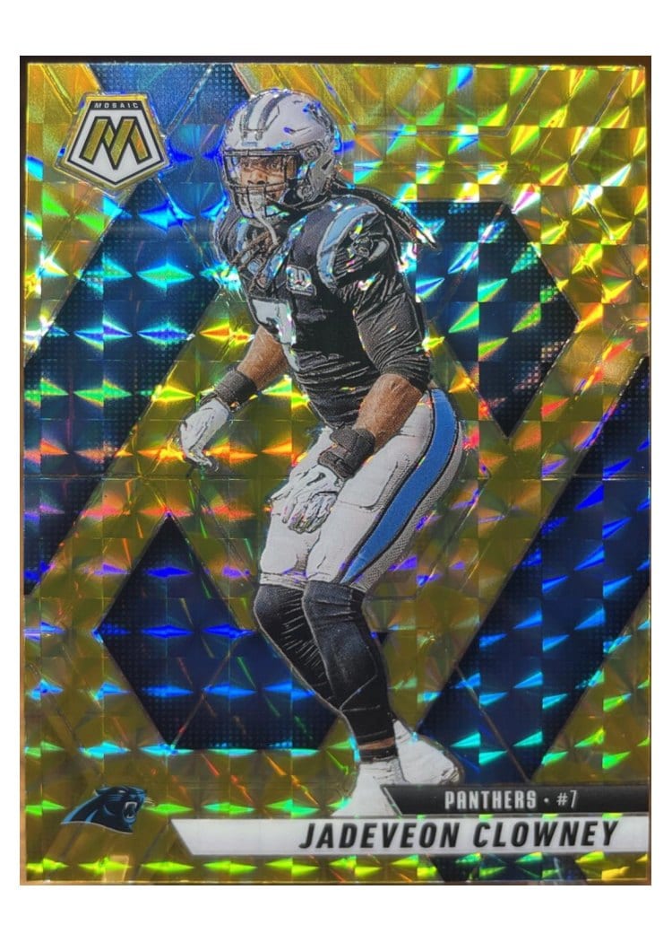 2025 Panini Mosaic Base Set Jadeveon Clowney Reactive Yellow #163 card