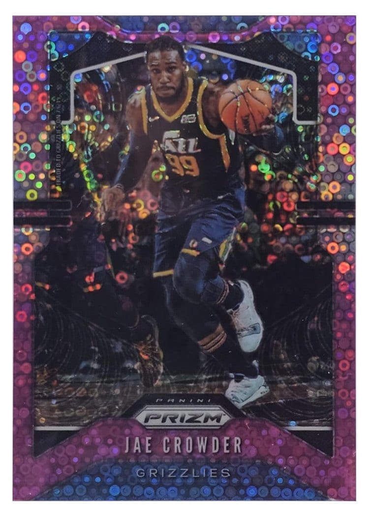 2019-20 Panini Prizm Base Set Jae Crowder Fast Break Prizm Pink #227 card