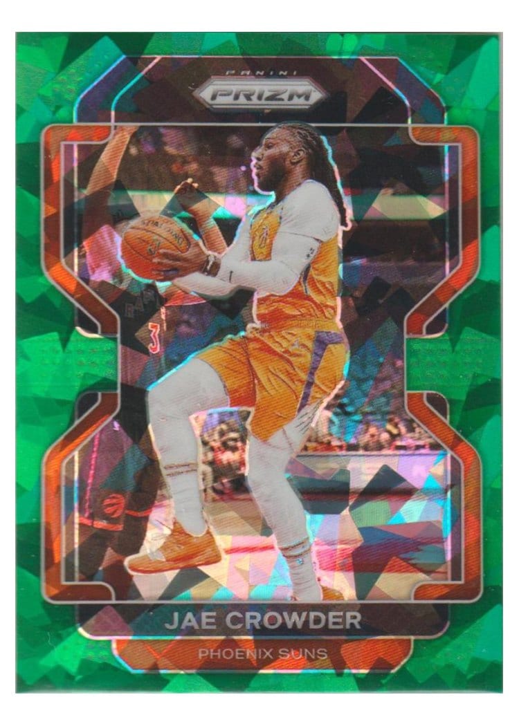 2021-22 Panini Prizm Base Set Jae Crowder Green Ice Prizm #59 card