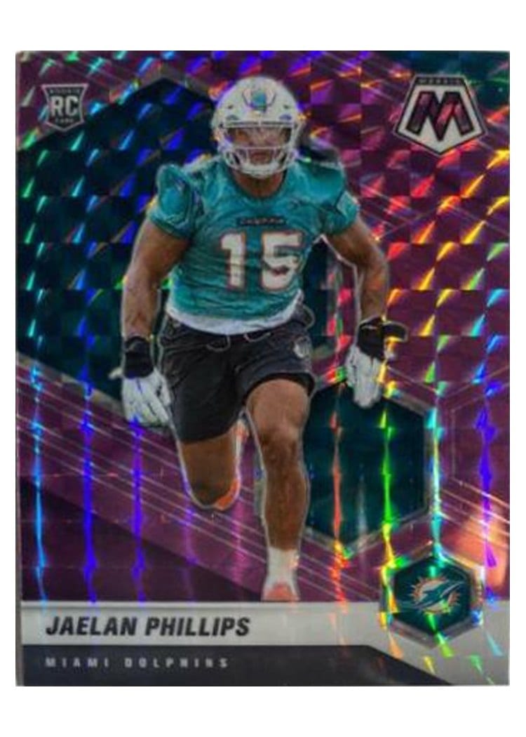 2021 Panini Mosaic Base Set Jaelan Phillips Purple Mosaic #350 card