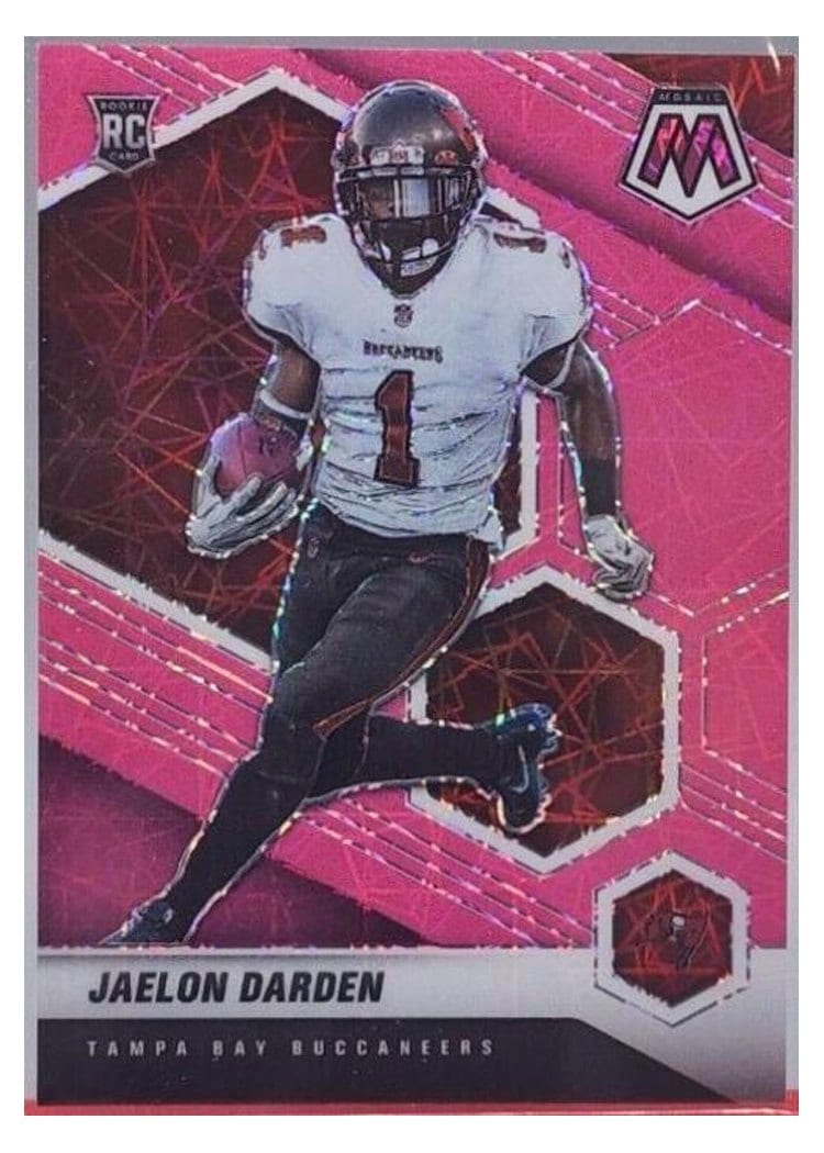 2021 Panini Mosaic Base Set Jaelon Darden Pink Fluorescent #333 card