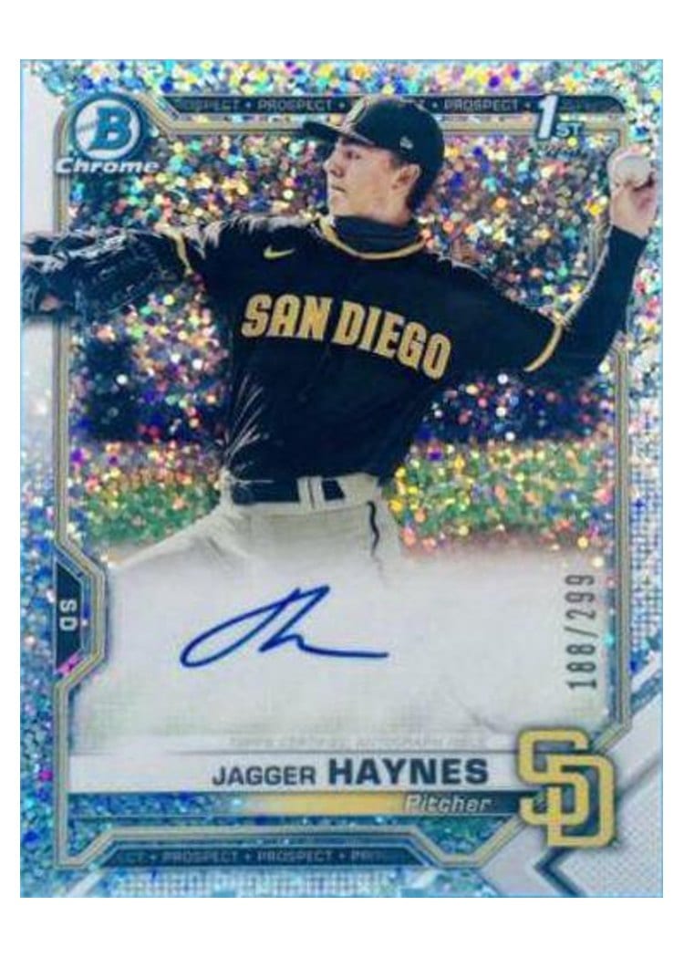 2021 Bowman Chrome Prospect Autographs Jagger Haynes #CPA-JH card