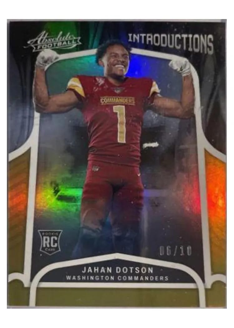 2022 Panini Absolute Introductions Jahan Dotson #INT-9 card