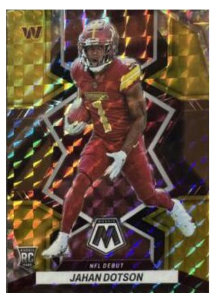 2022 Panini Mosaic Base Set Jahan Dotson Choice Black Gold #280 card