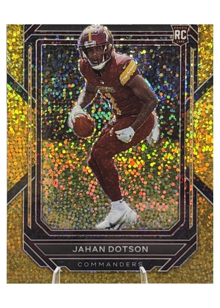 2022 Panini Prizm Base Set Jahan Dotson Gold Sparkle #312 card