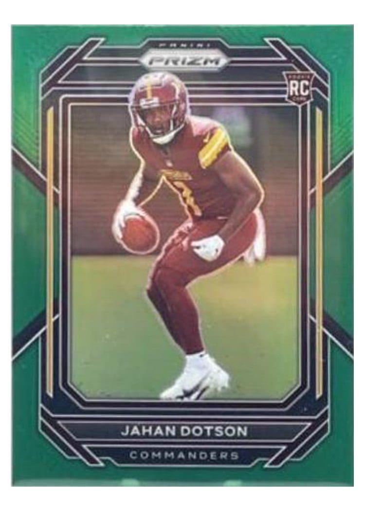 2022 Panini Prizm Base Set Jahan Dotson Green #312 card