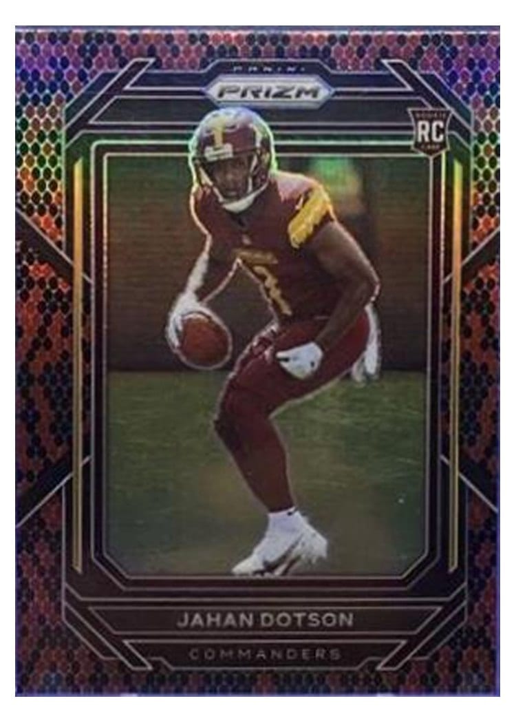 2022 Panini Prizm Base Set Jahan Dotson #312 card