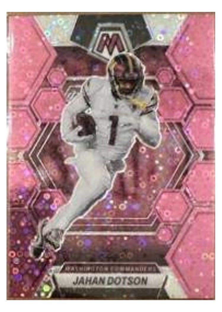 2023 Panini Mosaic Base Set Jahan Dotson No Huddle Pink #245 card