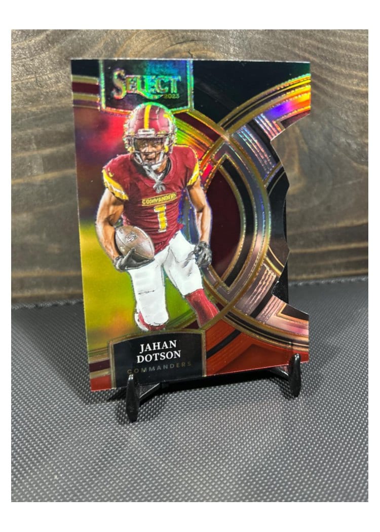 2023 Panini Select Base Set Jahan Dotson Black Red Prizm Die-Cut #162 card