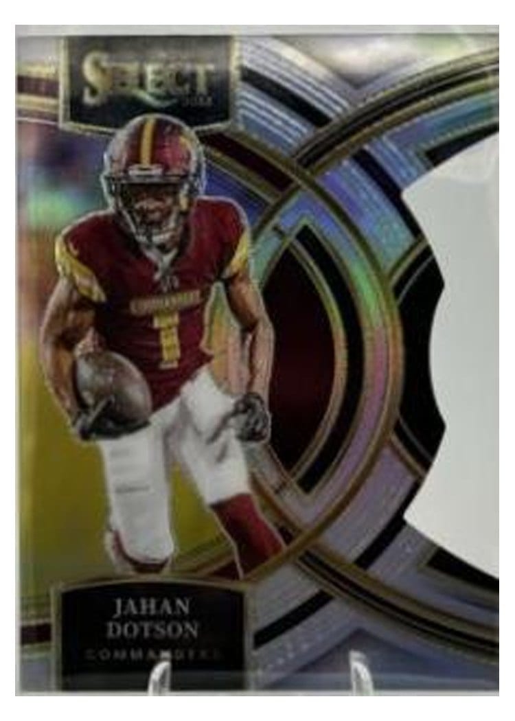 2023 Panini Select Base Set Jahan Dotson Silver Prizm Die-Cut #162 card