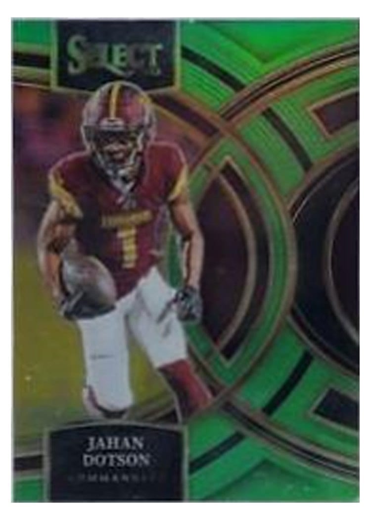 2023 Panini Select Base Set Jahan Dotson Neon Green Prizm #162 card