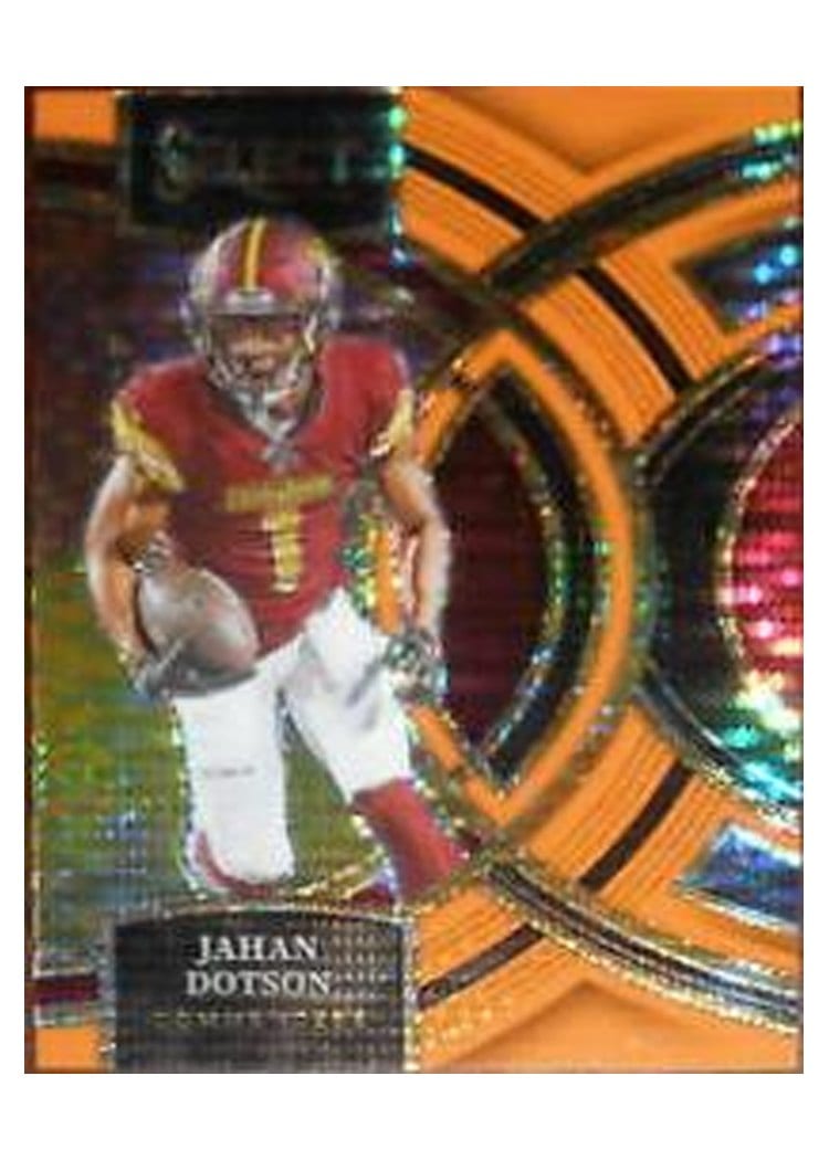 2023 Panini Select Base Set Jahan Dotson Neon Orange Pulsar Prizm #162 card