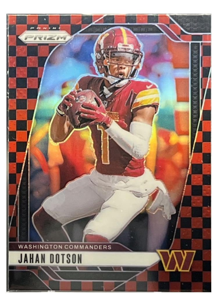 2024 Panini Prizm Base Set Jahan Dotson Black Red Checker #290 card
