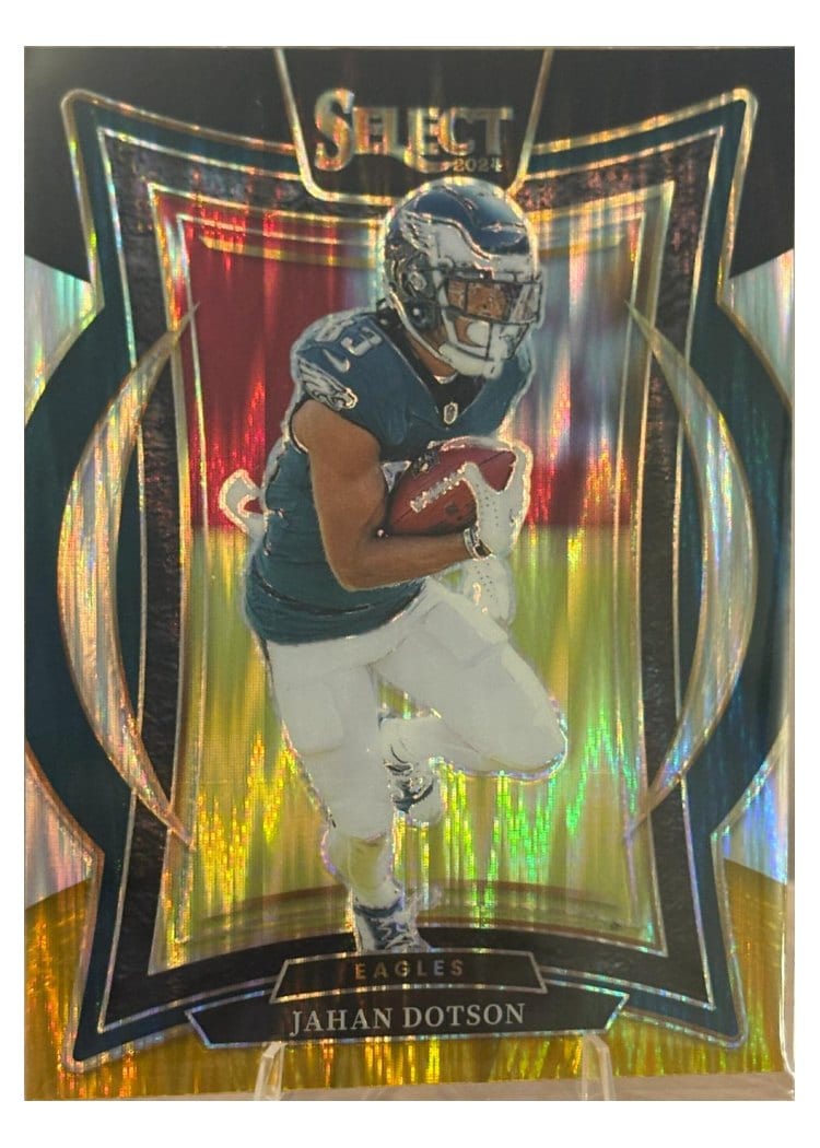 2024 Panini Select Base Set Jahan Dotson Black Gold Prizm Shock #63 card