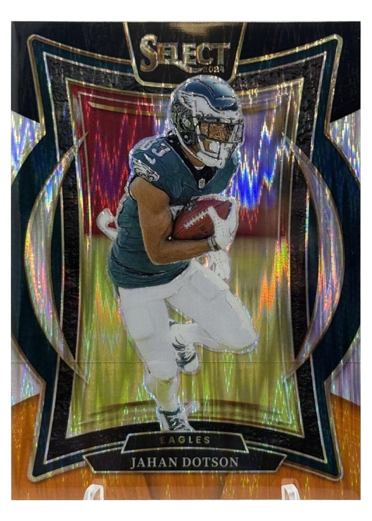 2024 Panini Select Base Set Jahan Dotson Black Orange Prizm Shock #63 card