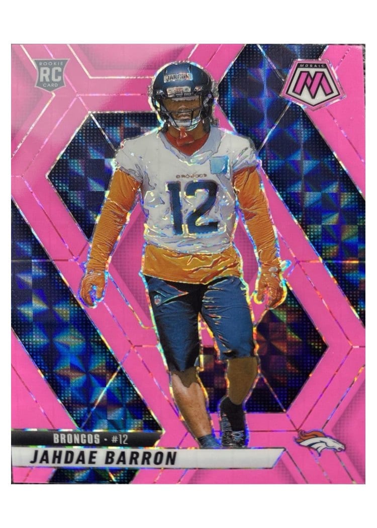 2025 Panini Mosaic Base Set Jahdae Barron Pink Fluorescent #361 card