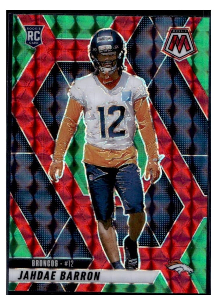 2025 Panini Mosaic Base Set Jahdae Barron Choice Red Green #361 card