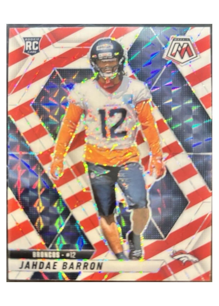 2025 Panini Mosaic Base Set Jahdae Barron White Sparkle #361 card