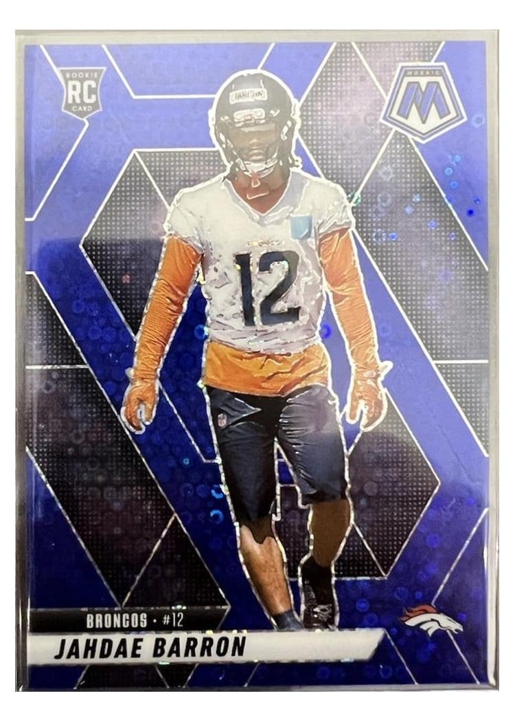 2025 Panini Mosaic Base Set Jahdae Barron No Huddle Blue #361 card