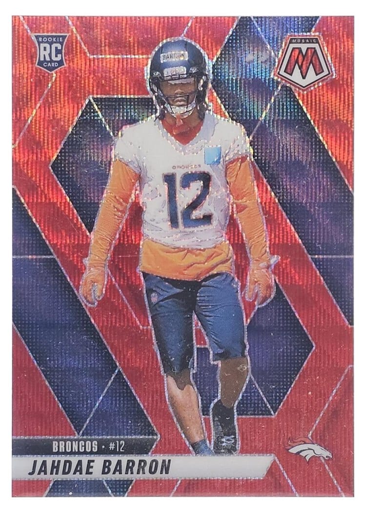 2025 Panini Mosaic Base Set Jahdae Barron Red Wave #361 card