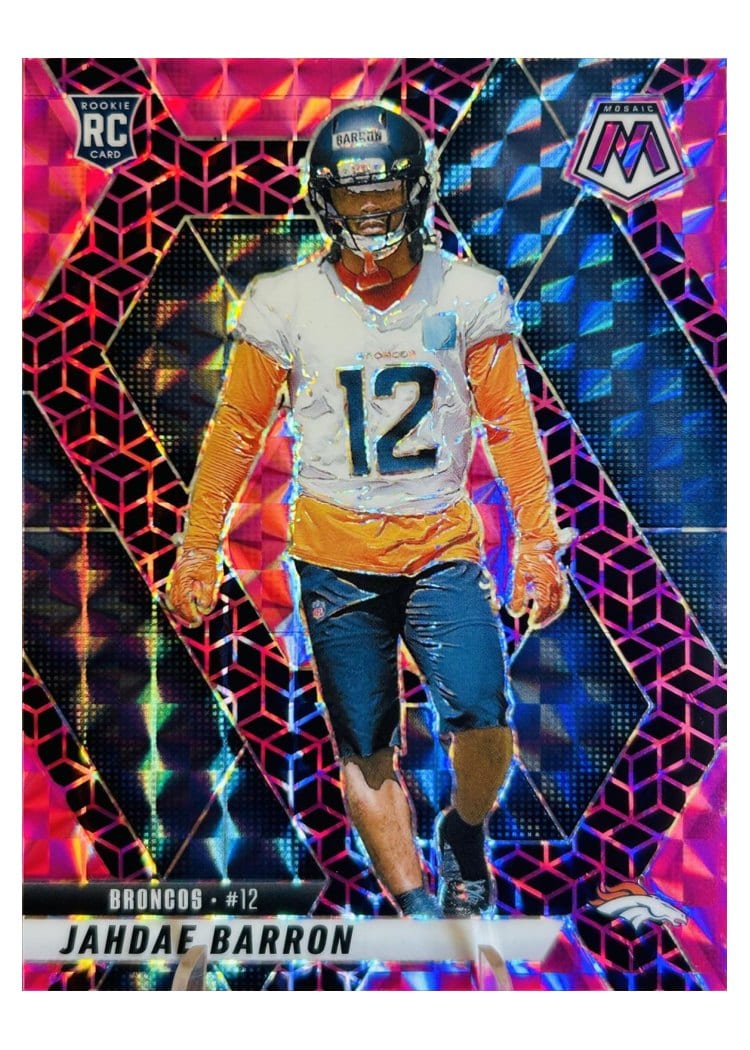 2025 Panini Mosaic Base Set Jahdae Barron Pink Spectris #361 card
