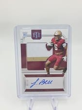 2024 Panini National Treasures Collegiate College Materials Signatures Jaheim Bell #67 card