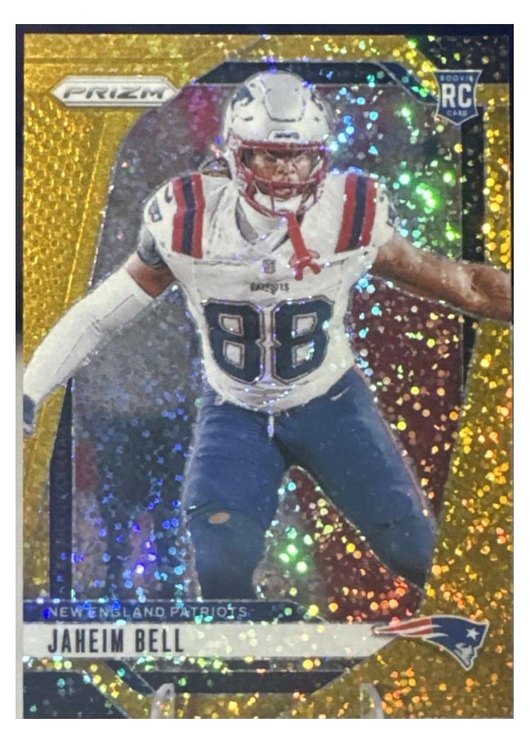 2024 Panini Prizm Base Set Jaheim Bell Gold Sparkle #337 card