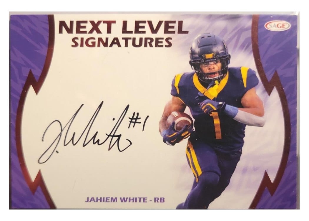 2026 SAGE Football Next Level Signatures Jahiem White #NLS-JW card
