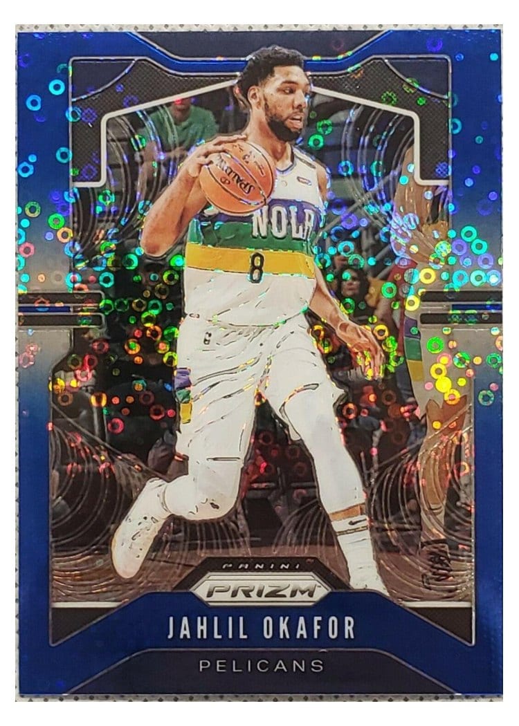 2019-20 Panini Prizm Base Set Jahlil Okafor Fast Break Prizm Blue #171 card