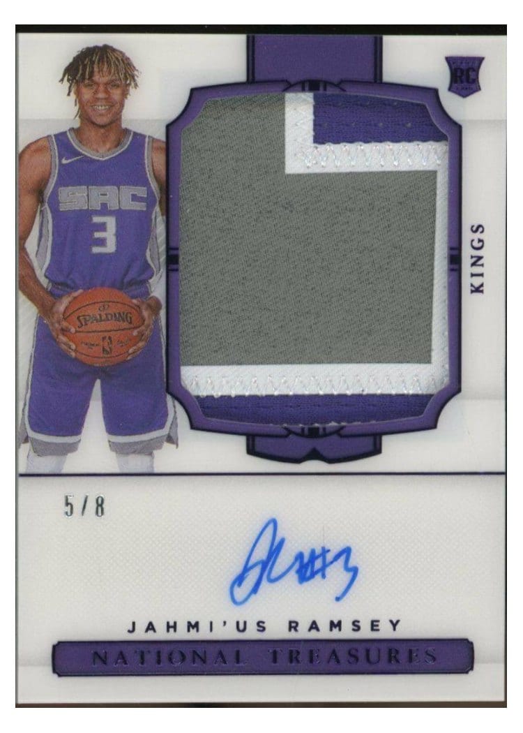 2020-21 Panini National Treasures Rookie Patch Autographs Jahmi'us Ramsey #116 card