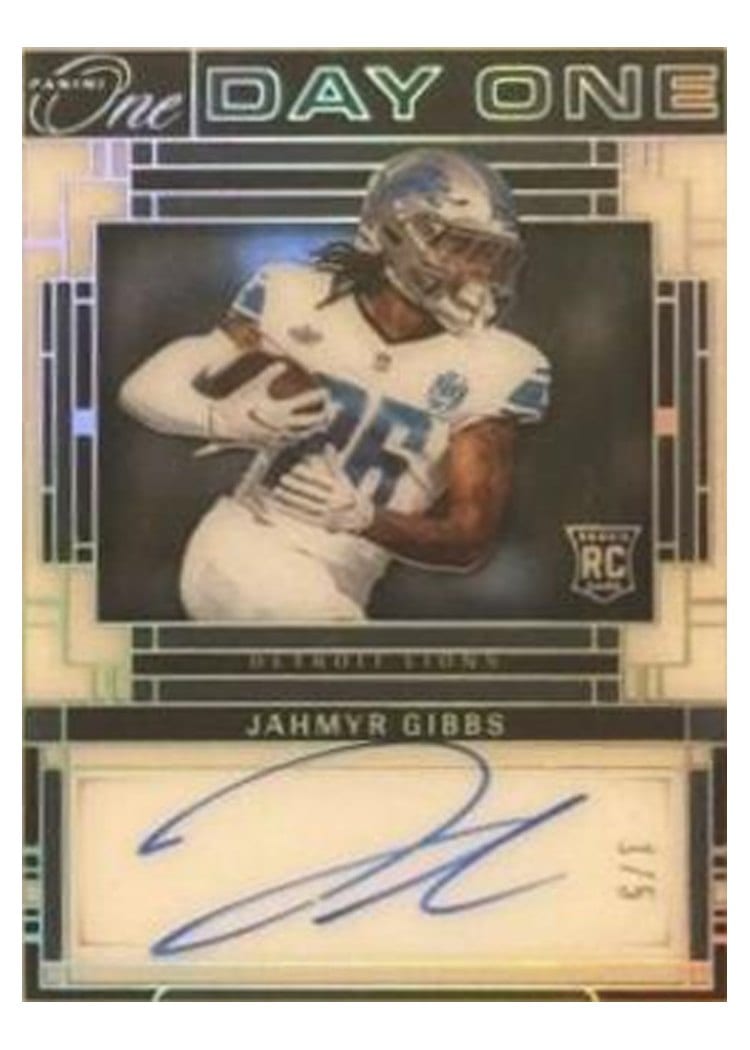 2023 Panini One Day One Autographs Jahmyr Gibbs #108 card