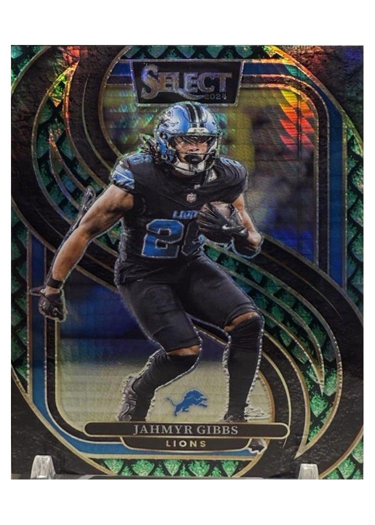 2024 Panini Select Base Set Jahmyr Gibbs Dragon Scale Prizm #163 card