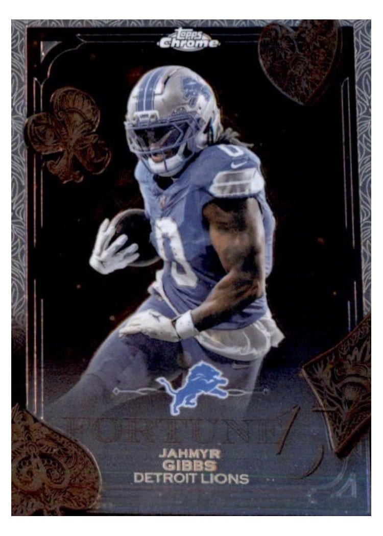 2025 Topps Chrome Fortune 15 Jahmyr Gibbs #F15-12 card